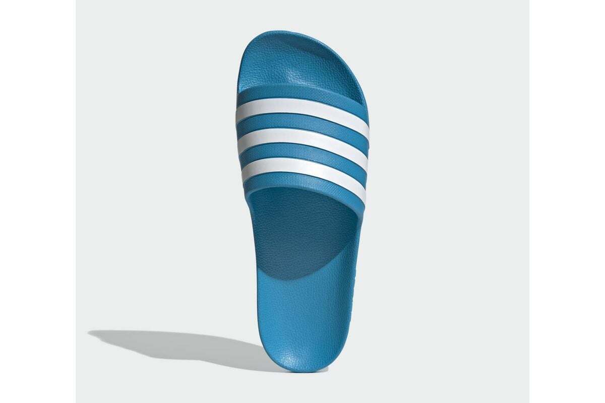 Adidas Adilette Aqua Slides (Blue/White/Blue, Size M10/W11 US), Men's Sandals & - Picture 4 of 7
