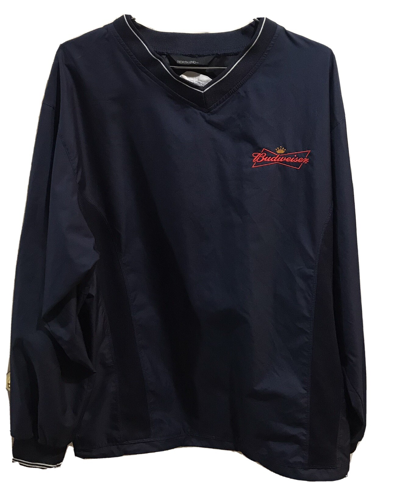 Northend Budweiser Blue Pullover Windbreaker Jack… - image 1