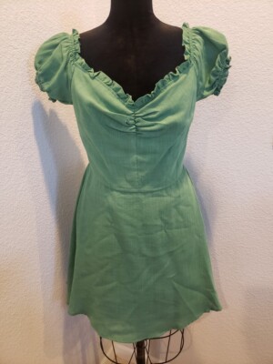 New Babydoll Green Mini Dress by Le Rumi- medium