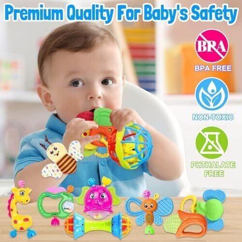 Baby Rattles Toys for 06 Months 18 PCS Infant Toys 03 Month Old