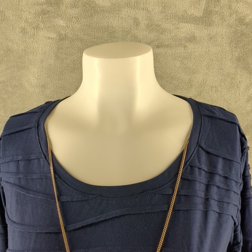 NWT JM COLLECTION Detachable Necklace Top S(4-6) Blue Rayon Blend Pullover - Picture 4 of 13