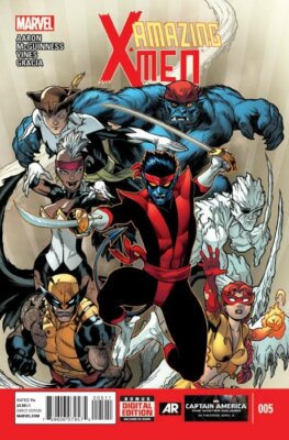 AMAZING X-MEN ISSUE 5 - FIRST 1st PRINT MARVEL COMICS - AARON & McGUINNESS