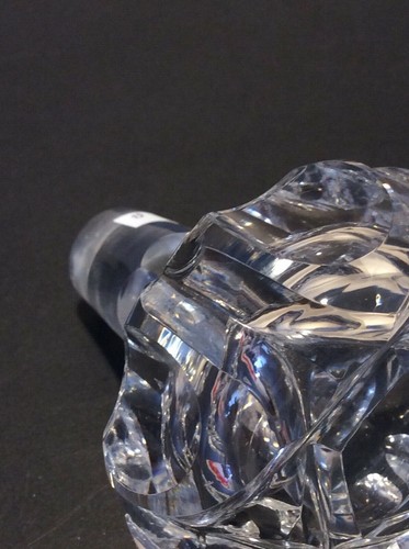 T1. GRANDE COPPIA DI ANTICHI TAPPI DECANTER VINO VETRO SOFFIATO TAGLIO CAVO TRASPARENTE. - Foto 12 di 12