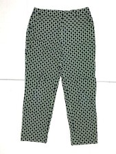 VTG Talbots Women's Size 8 Stretch Pants BLue Green button zip pockets Hong Kong