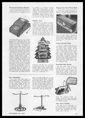 1939 Royal Electric Lamp Christmas Store Display Pawtucket Rhode Island Print Ad