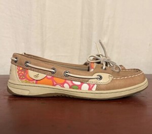 Sperry Women’s Floral Boat Shoes Size 7 EUC Preppy