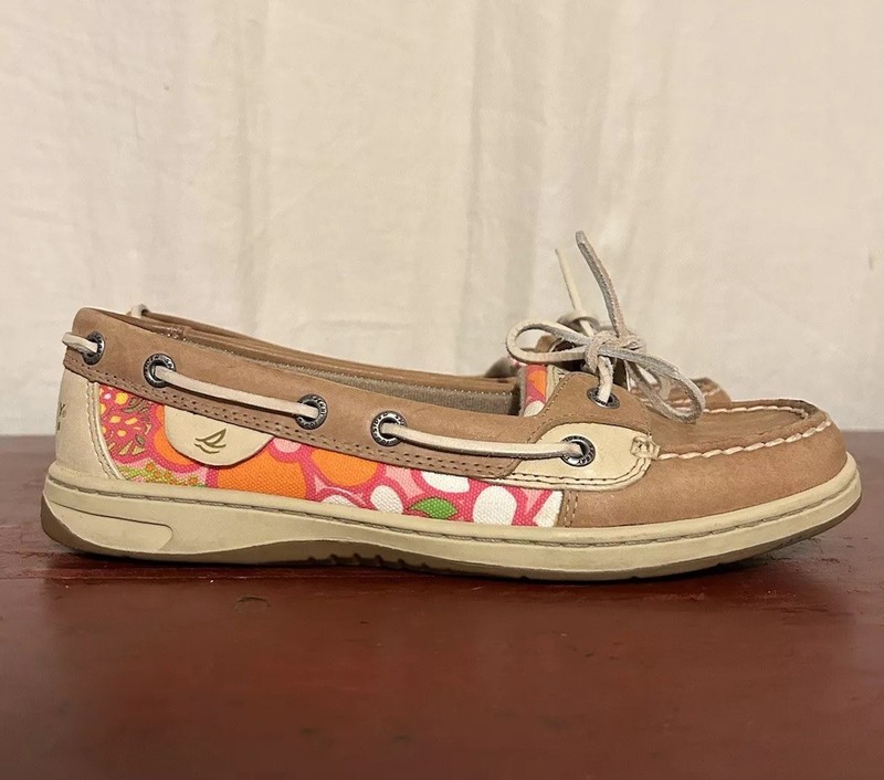 Sperry Women’s Floral Boat Shoes Size 7 EUC Preppy