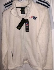 New England Patriots Football Full-zip Fleece Jacket Nfl Pats - Juniors 3/5 S