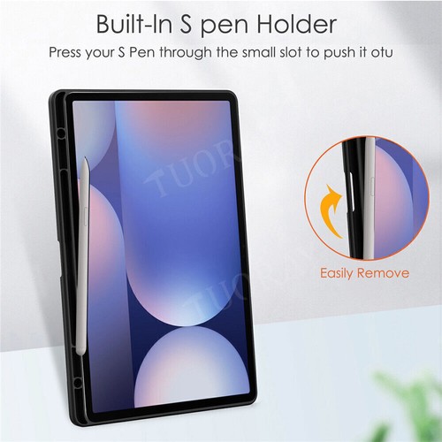 For Samsung Galaxy Tab S10 Plus S9 S9+ Plus S8 S7 Case Flip Leather Stand Cover - Picture 25 of 71