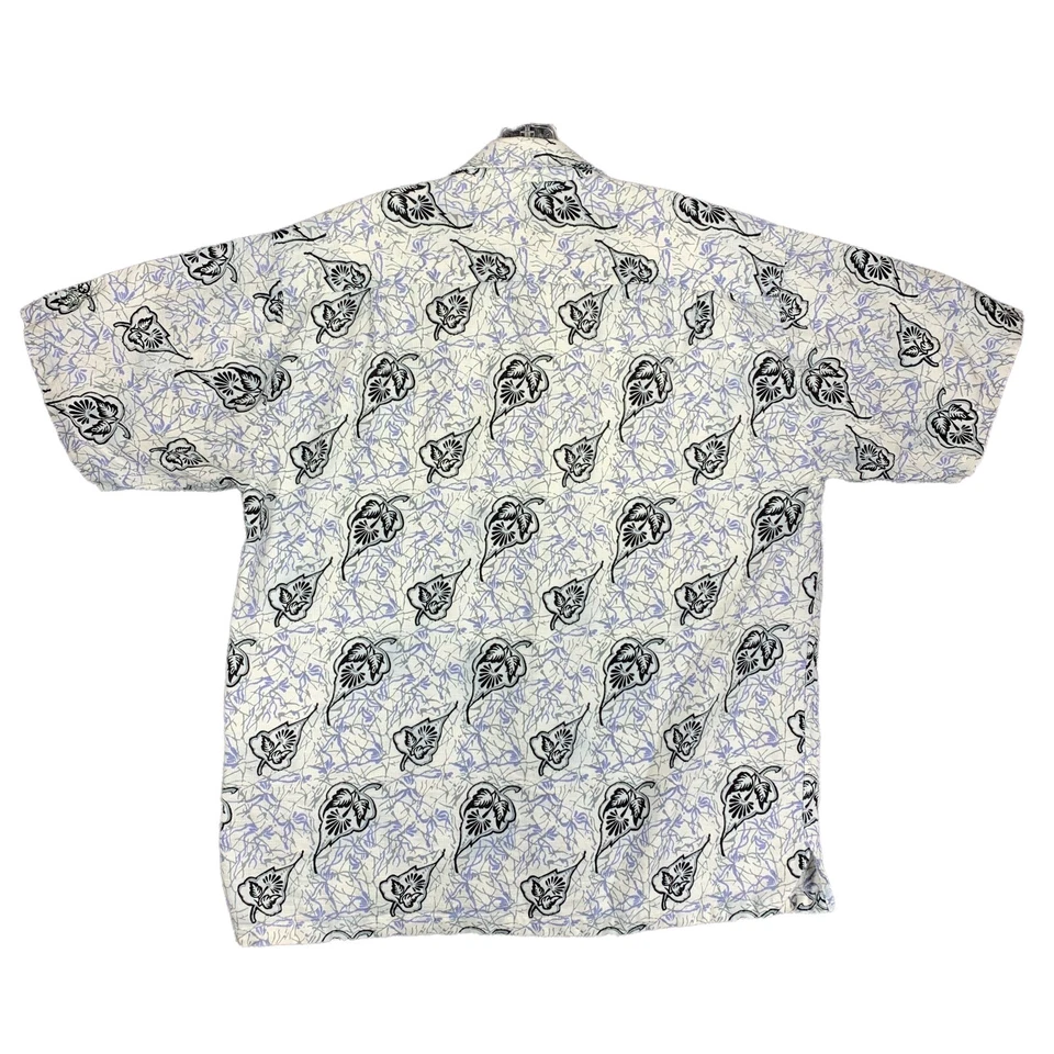 Винтажная мужская гавайская рубашка Ashworth из льняной смеси с цветочным принтом Aloha - Изображение 3 из 4