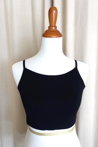 $58 ~STRADIVARIUS~ CROPPED TANK TOP - BLACK S
