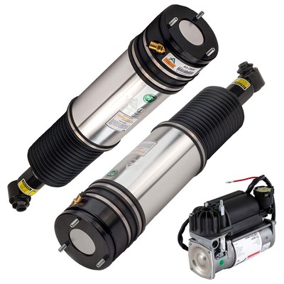For BMW 745 & 745Li 2002-2005 Pair Arnott Rear Air Struts w/ Compressor ...