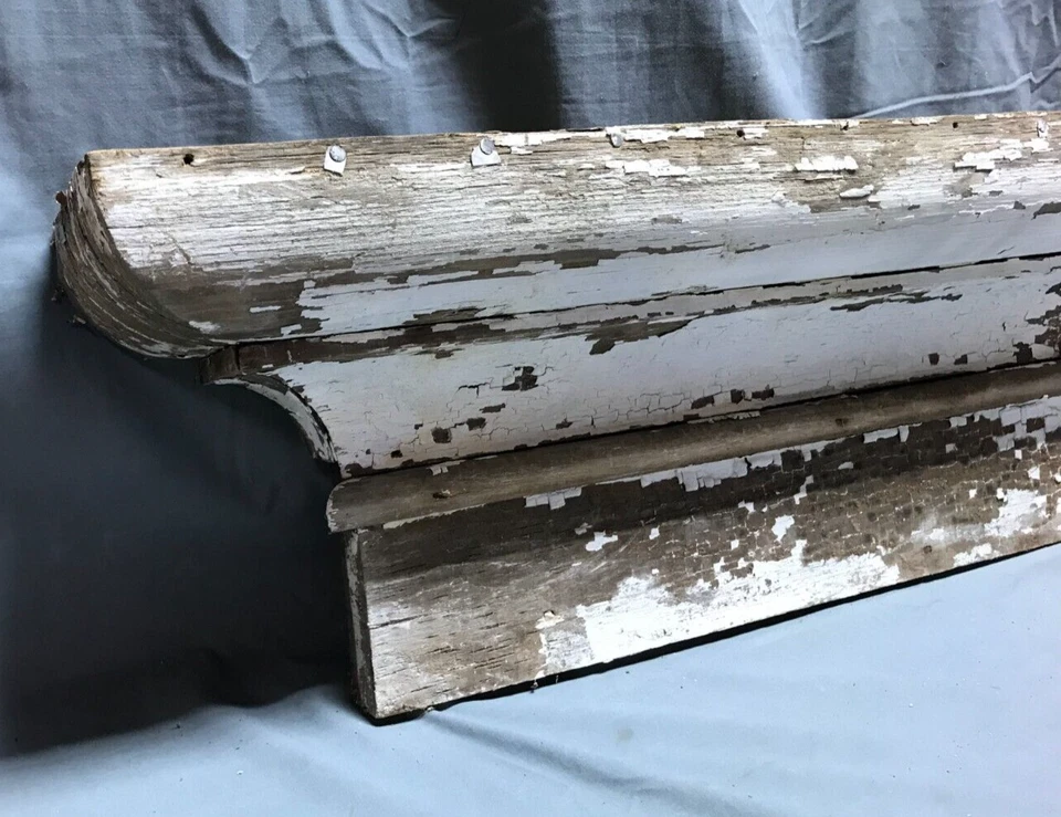 Большой старинный окно двери верхний фронтон старый винтажный потертый викторианский шик 1897-22B - Изображение 2 из 4