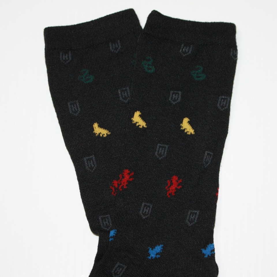 Harry Potter Multicolor Hogwarts House Logo Print Crew Socks Shoe size ...