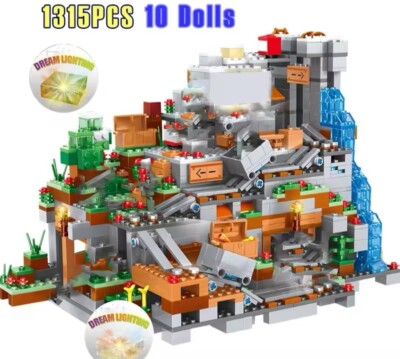 21137 Berghöhle Minecraft Mine Mineworld 1315 Teile vollständig inkl.Figuren