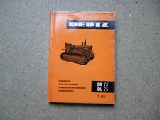 Deutz-Raupenschlepper DR 75 DL 75 Original  Ersatzteilliste  5.63  