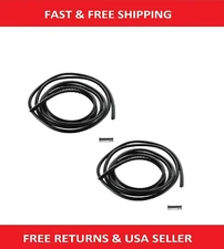 Quarter 1/4 Window Trim Moulding w Finish Clip PAIR for 87-95 Jeep Wrangler