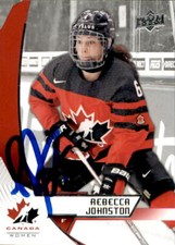 Rebecca Johnston Signed  2019 Upper Deck Canada Women Card #40 Team Canada