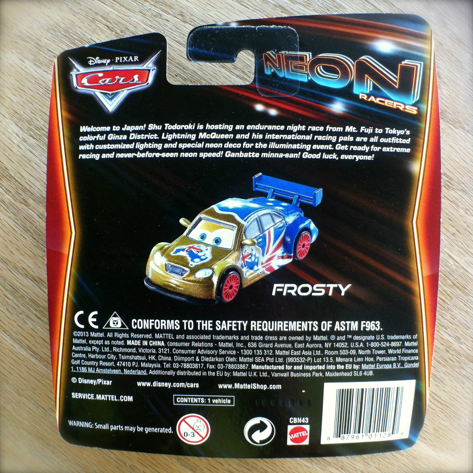 Disney PIXAR Cars NEON FROSTY Racers Metallic Deco GOLD AUSTRALIAN ...