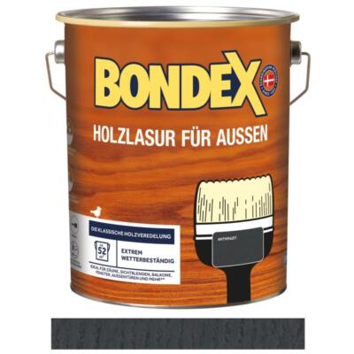 BONDEX Holzlasur für Außen 4 L Anthrazit