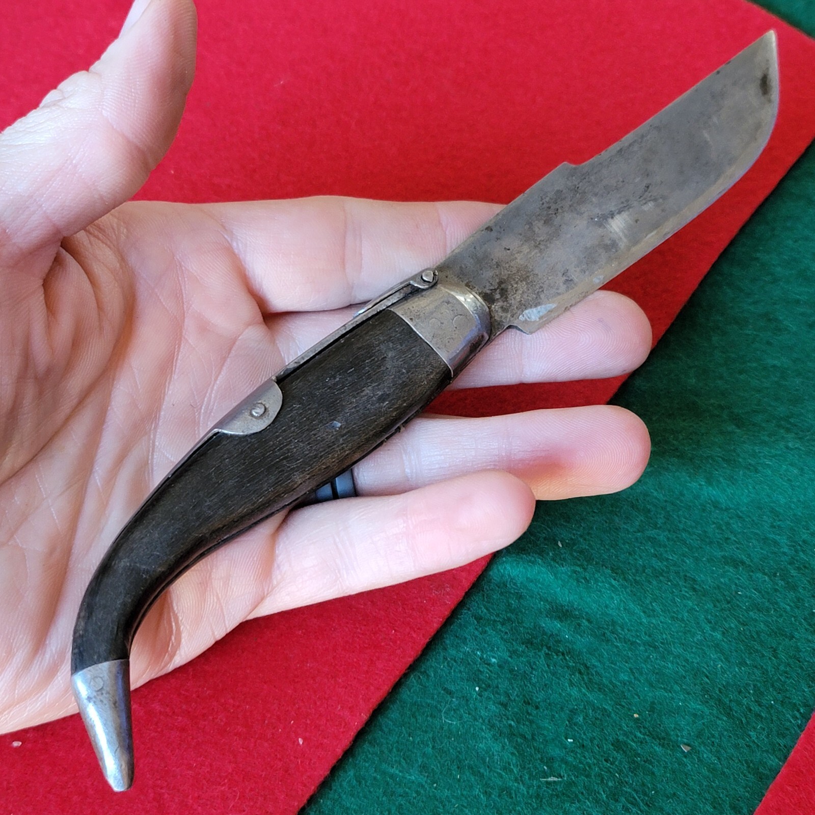 Old Vintage Antique Spanish Horn Ratchet Lock Folding Pocket Knife eBay