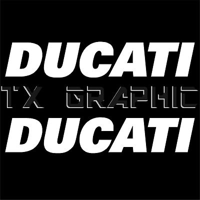DUCATI STICKER SET OF 2 VINYL DECAL MOTORCYCLE  SPORT ITALY