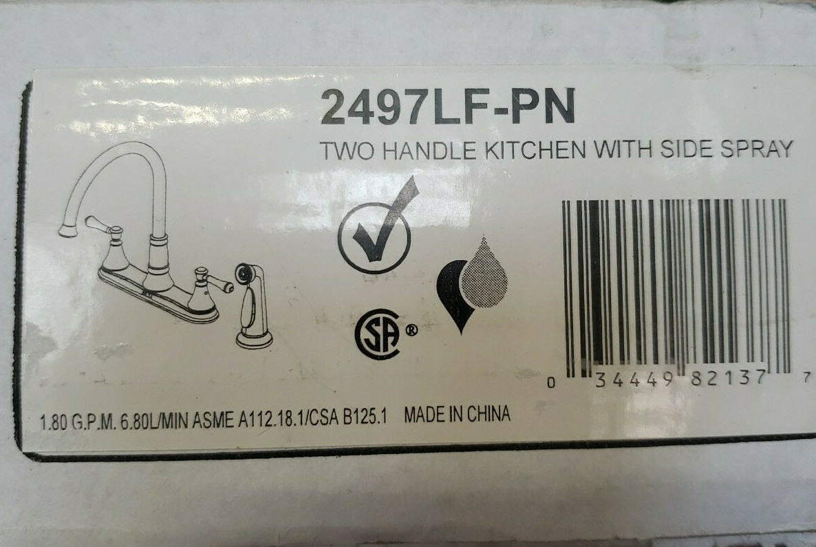 Delta Cassidy 2-Handle Kitchen Faucet with Side Sprayer in Polished Nickel