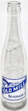 Vintage soda pop bottle OLD MILL with mill scene 1963 Brookville Indiana n-mint