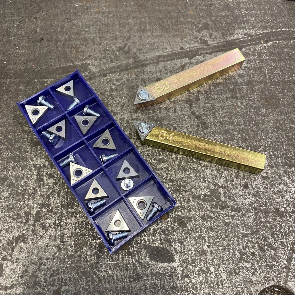 Bit Rake Back AccuTurn / FMC Positive Rake Carbide Bit Holders w/10pk of Bits for ...