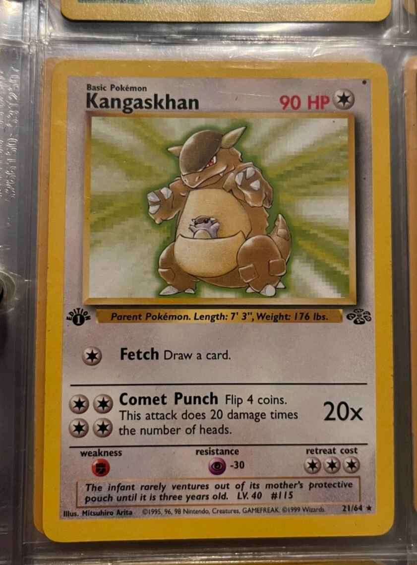 Wizards of the Coast Pokemon Jungle 1st Edition Rare Card #21/64 Kangaskhan