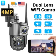 KERUI Dual Lens HD 4MP WiFi IP Camera Wireless Outdoor CCTV PTZ Security Camera