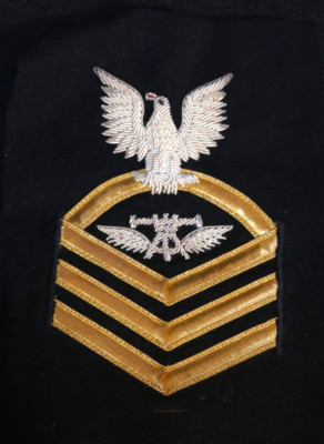 Fire Controlman Patch Cold War USN Navy CPO Chief Aviation Fire Controlman Bullion Rate Patch ...