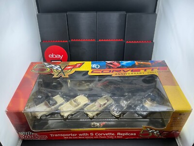 Racing Champions 50th Anniversary Corvette Set with Transporter 1/64 Scale  