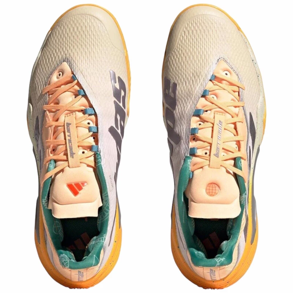 阿迪达斯 Barricade 男式网球鞋 - 橙色/黄色/绿色 HQ8416 — 第 4/4 张图片