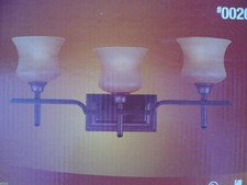 NIB: Elegant 3-Light Bathroom Vanity Light Corinthian Bronze Finish 