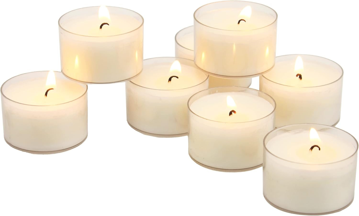 Stonebriar 96 White Unscented Smokeless Long Burning Tea Lights 96 Pack