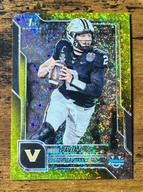 2025 Bowman U Chrome 1st Diego Pavia Yellow Mini Diamond Refractor #4/350
