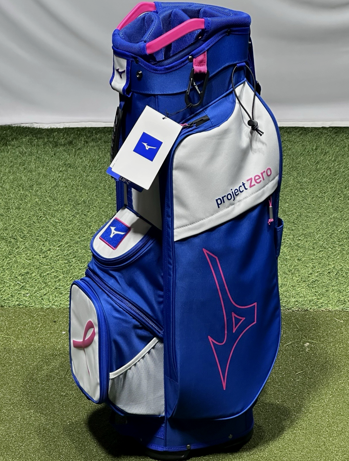 Mizuno Project Zero LW-C Blue Pink Breast Cancer Awareness Golf Bag New