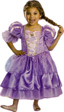 DISGUISE GIRL'S PRESTIGE RAPUNZEL DISNEY PRINCESS COSTUME S 5-6, PURPLE NEW