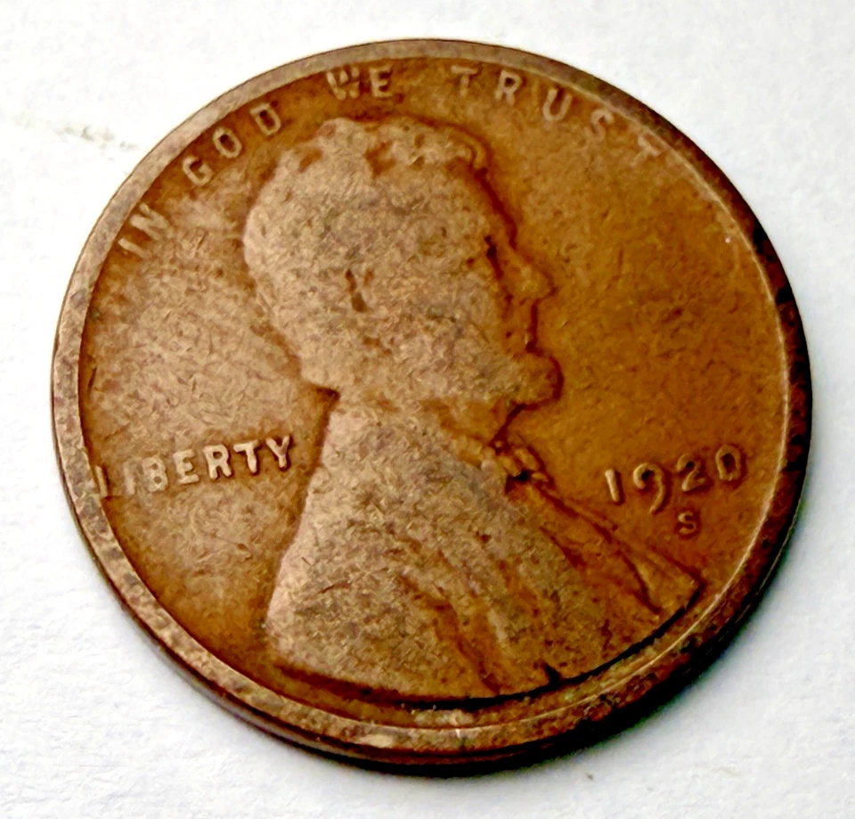 1920-S Wheat 1c Mixed Alloy “Woody” Lamination Error ~ Bargain ~ C46 - Image 2 of 2