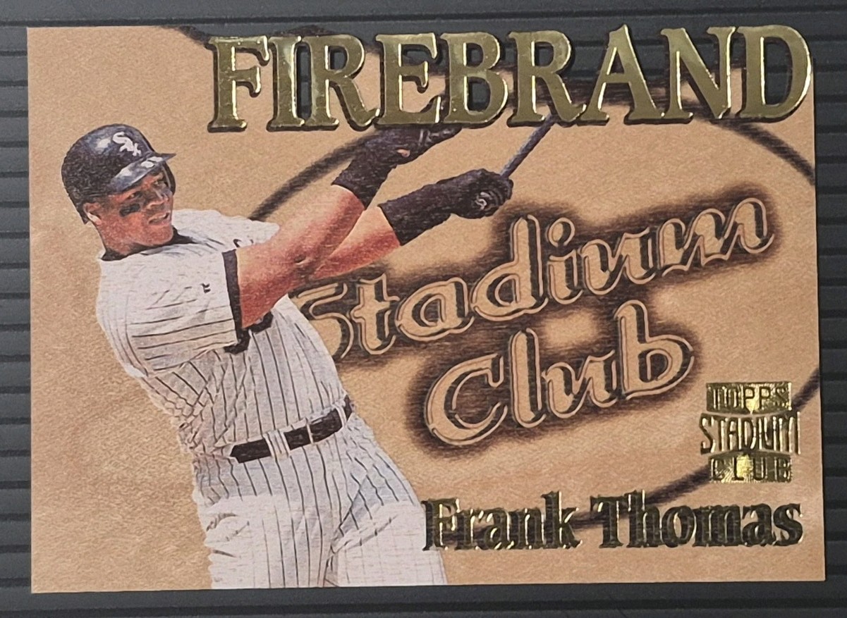 1997 Topps Stadium Club Firebrand Frank Thomas #FB 9 Die-Cut Chicago White Sox