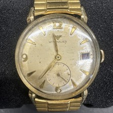 Vintage Wittnauer 17j  Date C11BG Movement 10k RGP Bezel Wristwatch Running