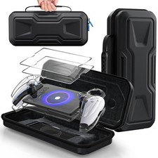 3 in 1 Accessories Bundle for Playstation Portal, Carrying Case  Hard PC Cle...