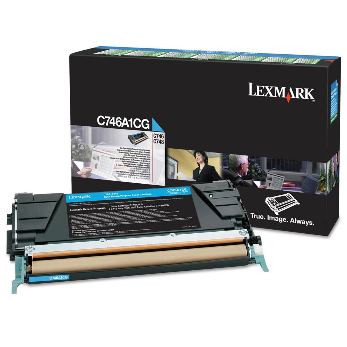 Lexmark Cyan Return Program Laser Toner Cartridge for C746 and C748 Printers, 70