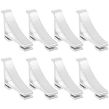 8 PCS Stainless Steel Freezer Shelf Clips Refrigerator Supports Hooks Cooler