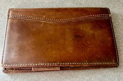 Day Timer Leather Check Book Wallet 