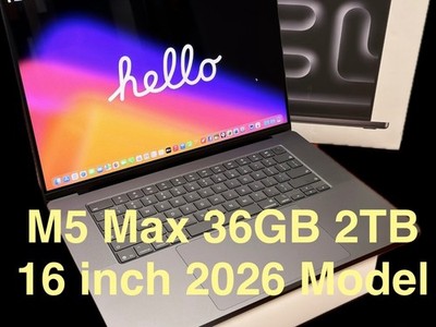 (NO Shipping) Apple Macbook Pro 16 Inch M5 Max Chip 36GB RAM 2TB SSD Black New