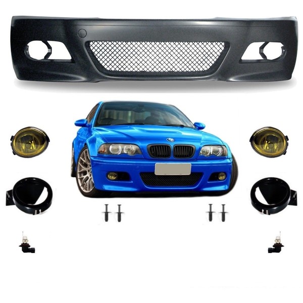 StoßStange Vorne+Nebel FüR M3 Gelb US Trend Passt FüR BMW 3Er E46 Coupe Cabrio-image