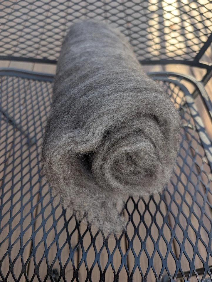 Handmade Jacob Wool Carded Batts For Spinning, Felting, Stuffing and More 6-7oz - Image 2 of 4