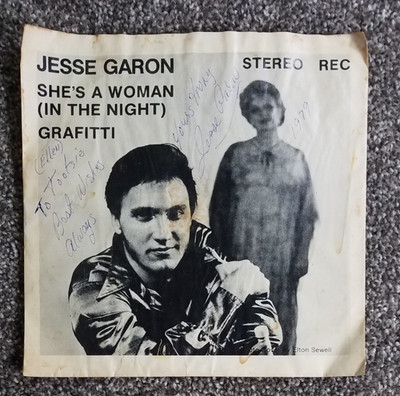 Jesse Garon ''Grafitti'' Unknown Psych Fuzz 45 Rev Private 1979 SIGNED
